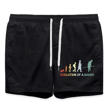 Vintage Baker Evolution - Swim Trunks - black - Front - AI Model Male 185 light (185cm)