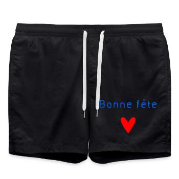 OMA. MUTTERTAG. ALLES GUTE ZUM OMA-TAG. ICH LIEBE DICH - Badeshorts - Schwarz - Vorne - AI Model Male 185 light (185cm)