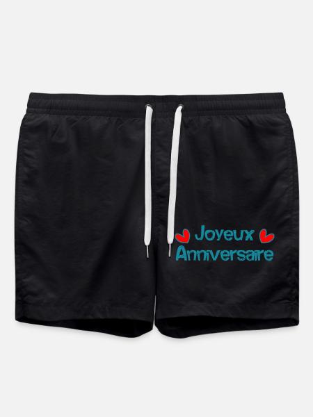 JOYEUX ANNIVERSAIRE - Short de bain - noir