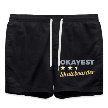Okay Skateboarder - Swim Trunks - black - Front - AI Model Male 185 light (185cm)