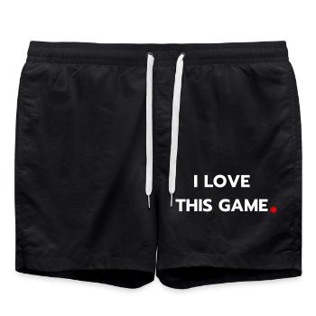 Ich liebe dieses Spiel - Badeshorts - Schwarz - Vorne - AI Model Male 185 light (185cm)