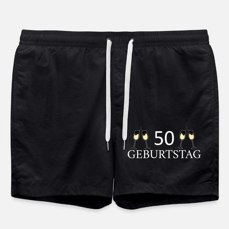 50th birthday 50 years - Swim Trunks - black