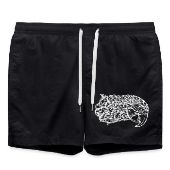 Parrot, Animal, Bird, Zoo, Africa, Tropical, Jungle - Swim Trunks - black - Front - AI Model Male 185 light (185cm)