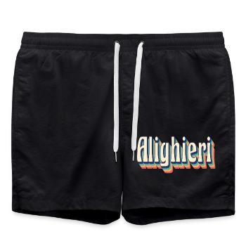 Alighieri Retro Vintage T-Shirt Gift T-Shirt - Swim Trunks - black - Front - AI Model Male 185 light (185cm)