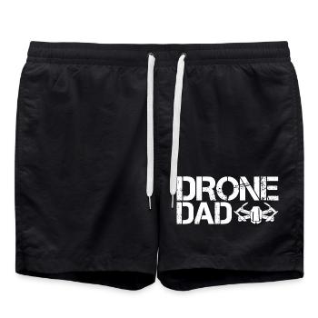 drone papa drone aviateur icône père icône logo - Short de bain - noir - Devant - AI Model Male 185 light (185cm)