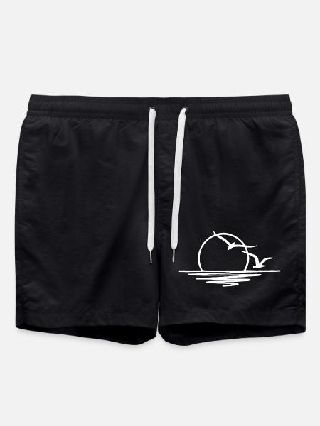 Sunset (white) - Swim Trunks - black