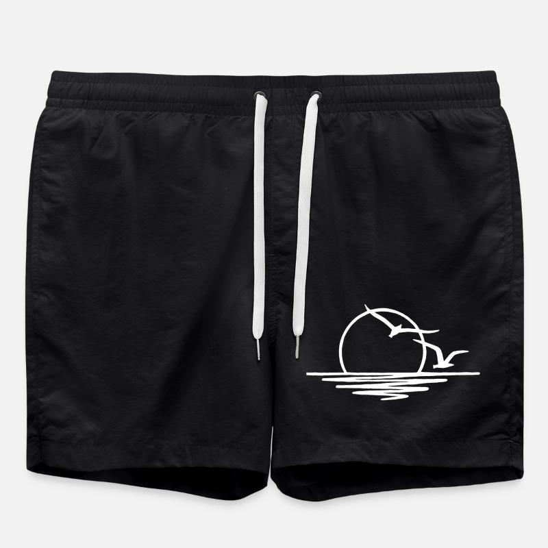 Sunset (white) - Swim Trunks - black