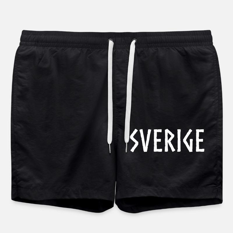 SVERIGE Sweden Schweden - Swim Trunks - black