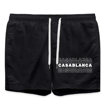 Casablanca Minimalist Voyage Maroc Orient - Short de bain - noir - Devant - AI Model Male 185 light (185cm)