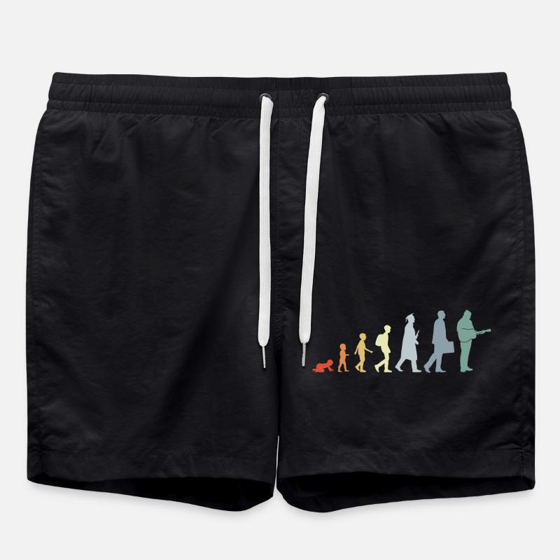 Gitarrist Evolution - Badeshorts - Schwarz