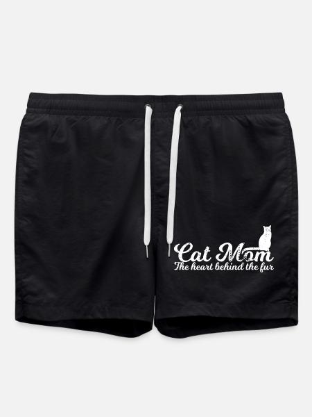 Mère chat - Short de bain - noir