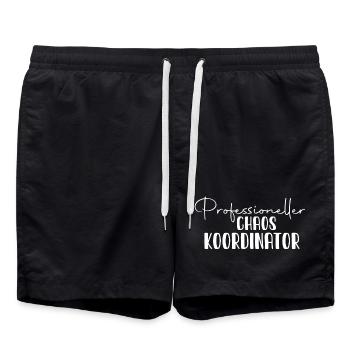 Professioneller Chaos Koordinator - Badeshorts - Schwarz - Vorne - AI Model Male 185 light (185cm)