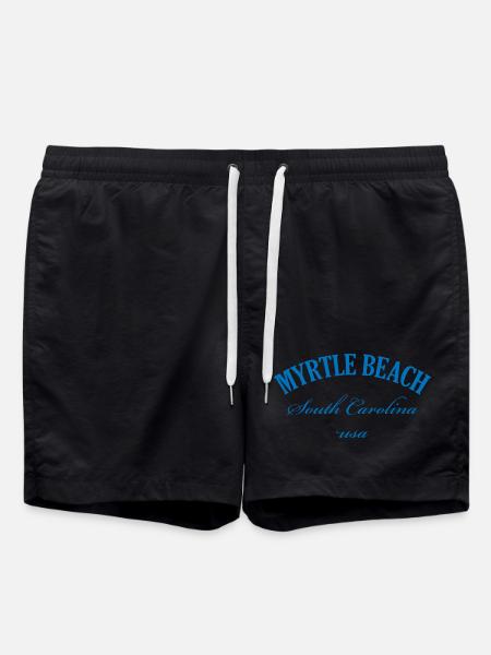 Myrtle Beach South Carolina Retro Design - Swim Trunks - black
