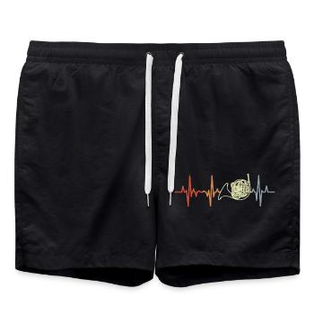 Cor d’harmonie Heart Line Retro - Short de bain - noir - Devant - AI Model Male 185 light (185cm)