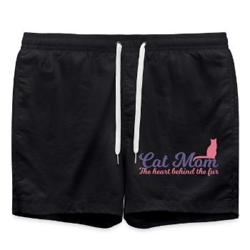 Maman chat - Short de bain - noir - Devant - AI Model Male 185 light (185cm)