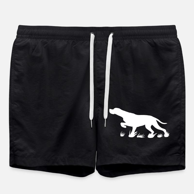 Pointer vorstehend (weiss) - Badeshorts - Schwarz