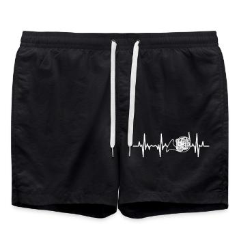 French horn palpitations - Swim Trunks - black - Front - AI Model Male 185 light (185cm)