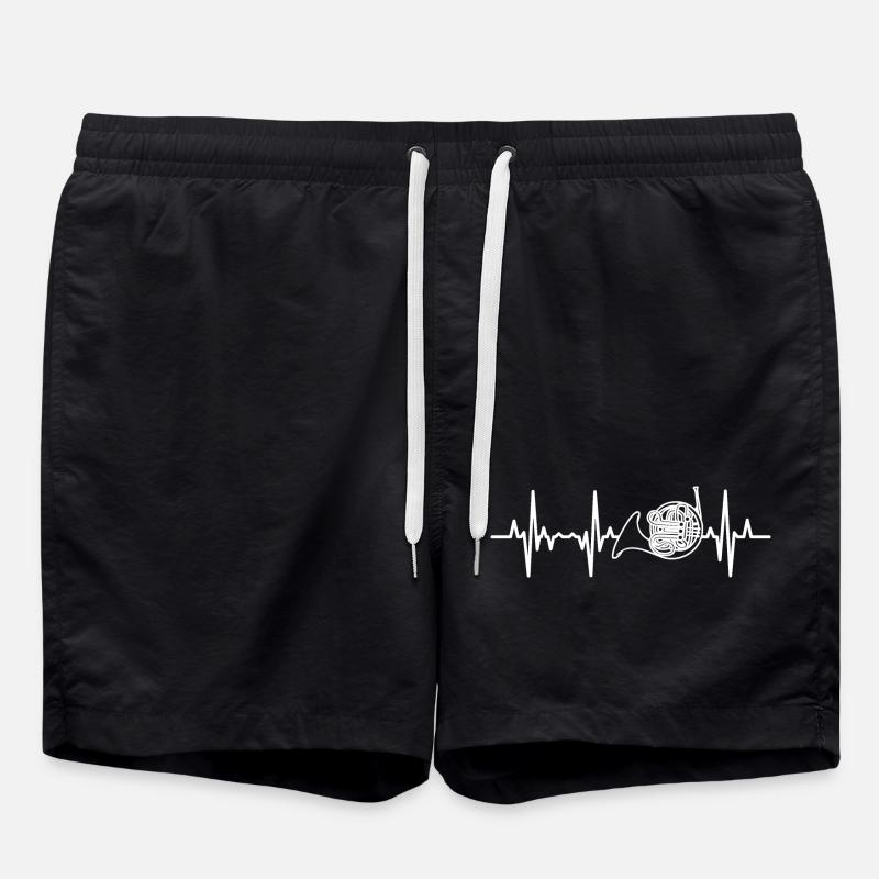 French horn palpitations - Swim Trunks - black