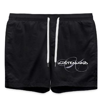 K wie Küstenkind - Badeshorts - Schwarz - Vorne - AI Model Male 185 light (185cm)