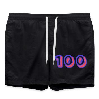 100. 100 ANS. 100e ANNIVERSAIRE. ANNIVERSAIRE 100 - Short de bain - noir - Devant - AI Model Male 185 light (185cm)
