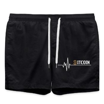 I love bitcoin - Richkid digital cryptopunk - Swim Trunks - black - Front - AI Model Male 185 light (185cm)