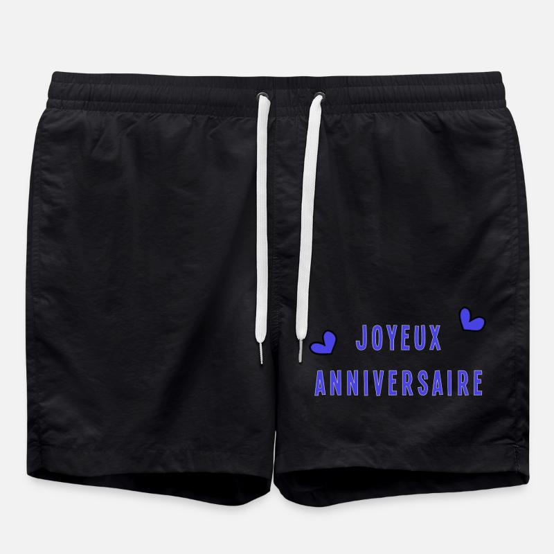 JOYEUX ANNIVERSAIRE - Short de bain - noir