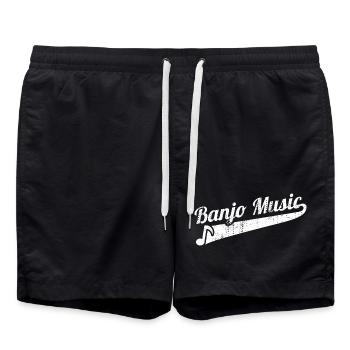 Drôle de musique de banjo - Short de bain - noir - Devant - AI Model Male 185 light (185cm)