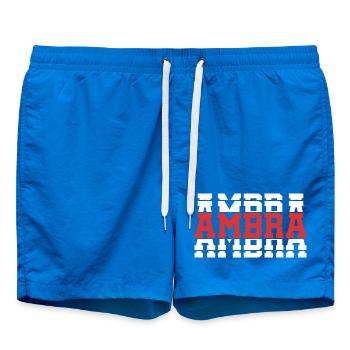 t-shirt ambre t-shirt idée cadeau texte empilé - Short de bain - cobalt blue - Devant