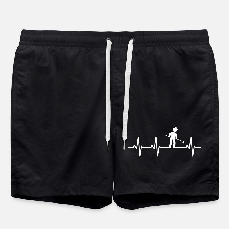 Farmer Heartbeat - Swim Trunks - black