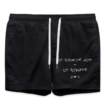 Je ne ronfle pas, je ronronne - Short de bain - noir - Devant - AI Model Male 185 light (185cm)