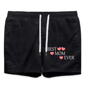 Saying Mother's Day Best Mom in the World Mother's Day Mom - Swim Trunks - black - Front - AI Model Male 185 light (185cm)