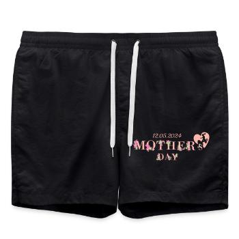 Mother's Day 12.05.2024 - Swim Trunks - black - Front - AI Model Male 185 light (185cm)
