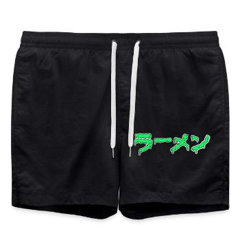 Ramen dégoulinant - Short de bain - noir - Devant - AI Model Male 185 light (185cm)