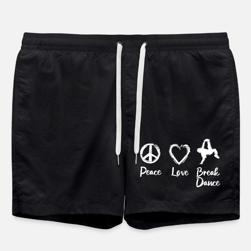 Paix Amour Break Dance - Short de bain - noir