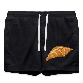 Illustration du croissant doré du lever du soleil - Short de bain - noir - Devant - AI Model Male 185 light (185cm)