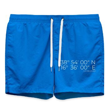 Coordinates: Catanzaro, Italy - Swim Trunks - cobalt blue - Front