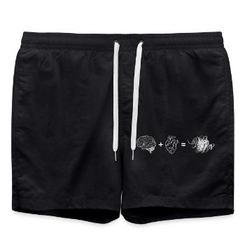 Fusion Céréo-Cœur - Short de bain - noir - Devant - AI Model Male 185 light (185cm)