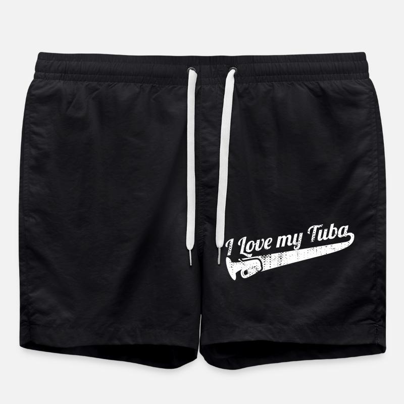 J’adore mon tuba - Short de bain - noir