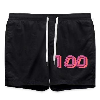 100. 100 ANS. 100e ANNIVERSAIRE. ANNIVERSAIRE 100 - Short de bain - noir - Devant - AI Model Male 185 light (185cm)