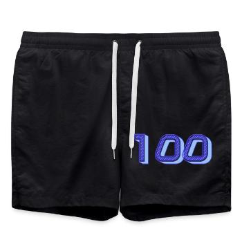 100. 100 ANS. 100e ANNIVERSAIRE. ANNIVERSAIRE 100 - Short de bain - noir - Devant - AI Model Male 185 light (185cm)