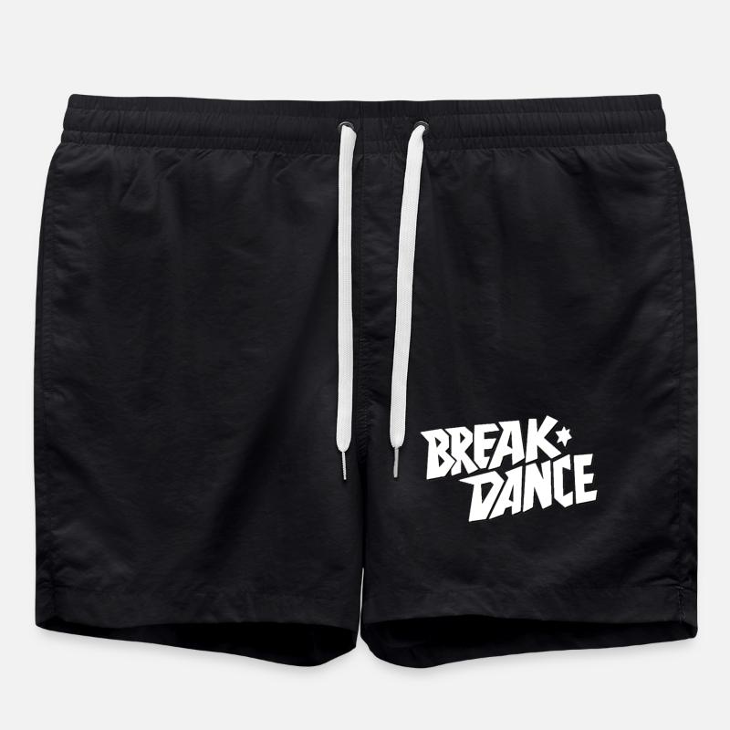 Dance Style Breakdance Lettering - Swim Trunks - black