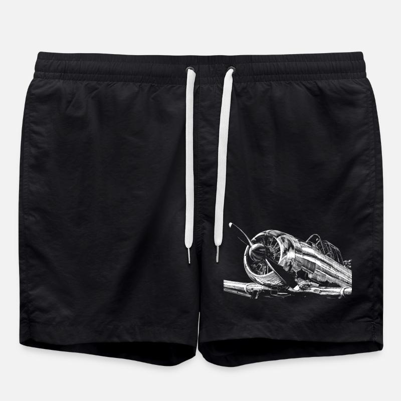 Airplane - Swim Trunks - black