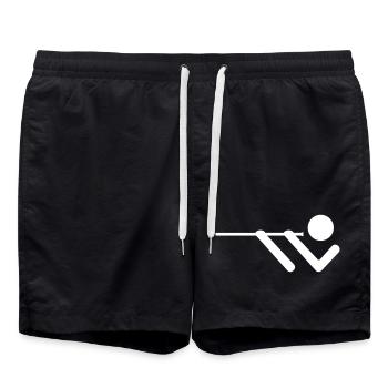 Blasrohr Sport - Badeshorts - Schwarz - Vorne - AI Model Male 185 light (185cm)