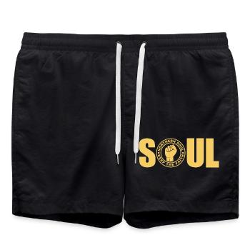 Northern Soul - Keep The Faith - Swim Trunks - black - Front - AI Model Male 185 light (185cm)