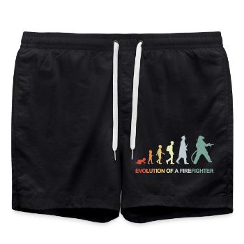 Évolution des pompiers - Short de bain - noir - Devant - AI Model Male 185 light (185cm)