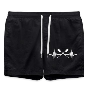 Battement de cœur de l’aviron - Short de bain - noir - Devant - AI Model Male 185 light (185cm)