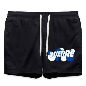 Auxerre Retro Typo Bleu - Short de bain - noir - Devant - AI Model Male 185 light (185cm)