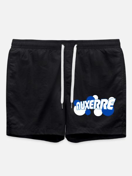 Auxerre Retro Typo Bleu - Short de bain - noir