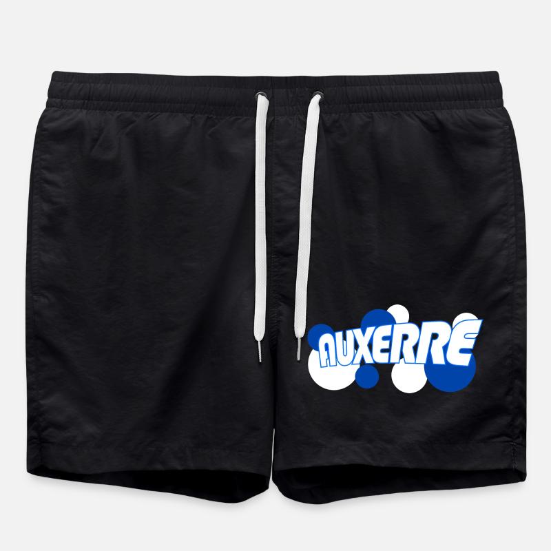 Auxerre Retro Typo Bleu - Short de bain - noir