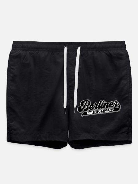 Berliner und Stolz drauf | Farben änderbar - Badeshorts - Schwarz